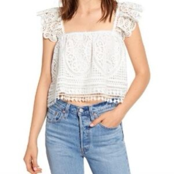 Endless love ⭐️Vici white ruffle top M - Picture 15 of 16